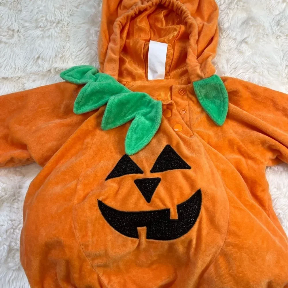 Target Kids' Jack-O'-Lantern Costume - Orange and Green Sz 12 -18 mos